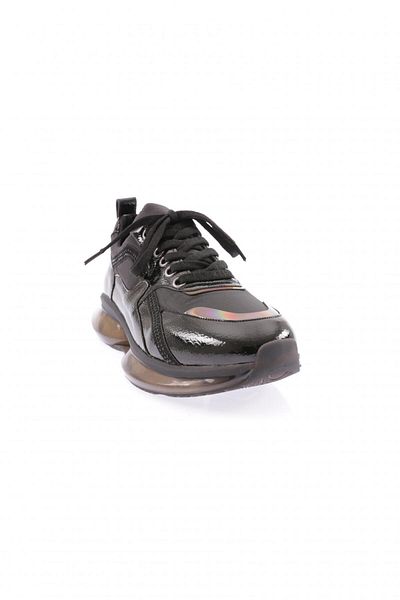 DGN Women's Thick Sole Silver Stone Sneakers Shoes Black 21753136