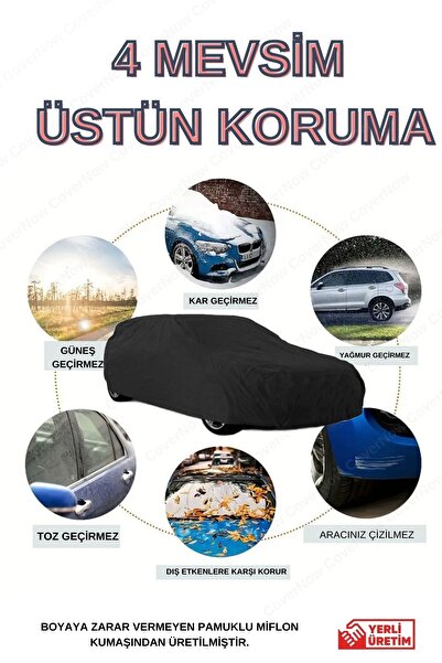 AutoEN Fiat Egea Cross Wagon Oto Brandası Araba Çadırı - SİYAH