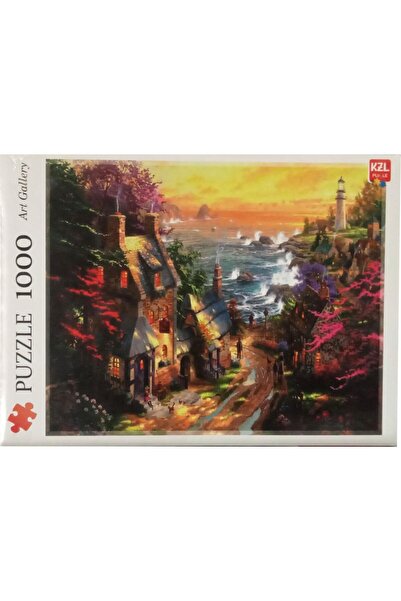 AKILLIELMA -KZL PUZZLE SAHİL KASABASI 1000 PARÇA PUZZLE PAZIL 68X48 CM