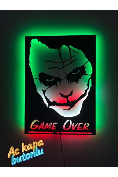 sem concept Ledli Işıklı Jokerr Tablo,  Dekoratif Gece Lambası, Işıklı Tablo