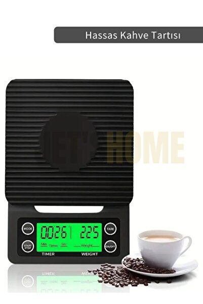 Jet's Home Dijital Tartı Göstergeli Hassas Kahve Tartısı Zamanlayıcı Yüksek H...