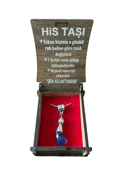 Sobe Hediyelik Heartstone Necklace Drop Hearts Changing Color According to Sentiments