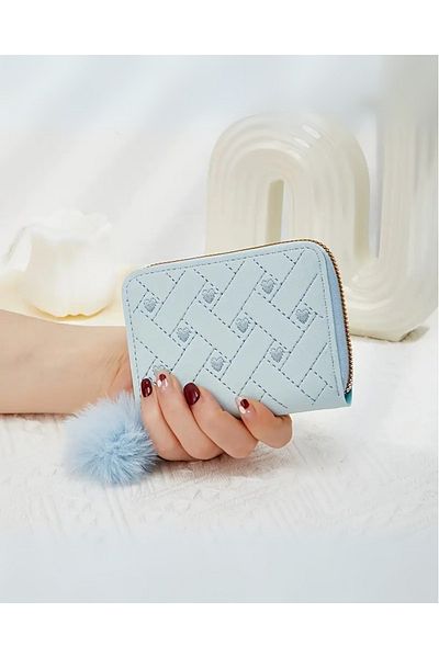DOODLE Stylish Heart Long Wallet for Women - Synthetic Leather Zipper Coin Purse
