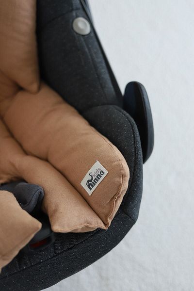 Ninna Kids Linen Stroller Cushion - Orangey