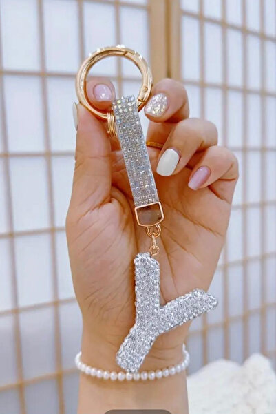 Jaida Moda Letter Y Zircon Stone Keychain and Bag Charm