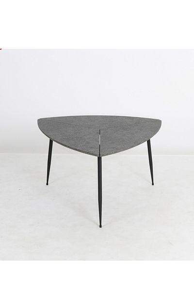 TrentonGCC Triangle Coffee Table (78x45cm) - Modern Accent Table for Stylish Homes Gray