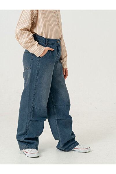 GİYİCEM TEKSTİL Devojčice, farmerke sa skraćenim krojem do kolena 2185