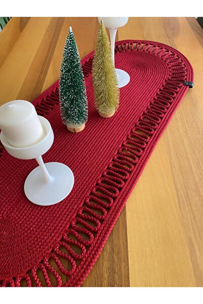 Nev Design Jüt, Hasır, Runner, Masa Örtüsü 100x40, Leke Tutmaz