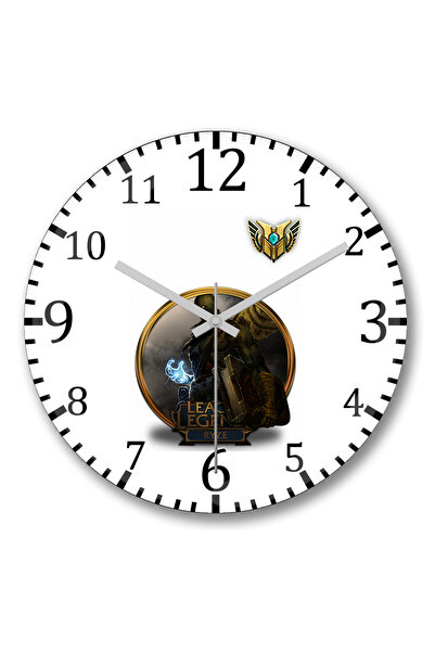 BASKI DÜNYASI Ρολόι τοίχου Ryze LoL League Of Legends με κυρτό γυαλί