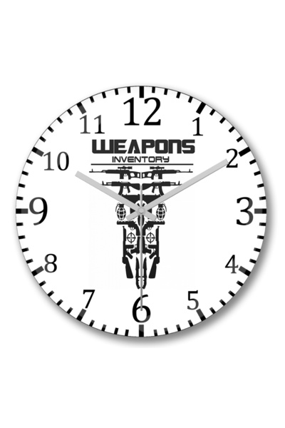 BASKI DÜNYASI Ceas de perete cu arme din sticlă autentică bombată