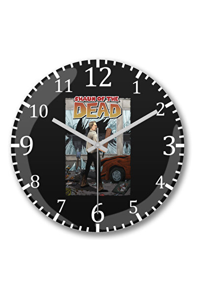 BASKI DÜNYASI Shaun Of The Dead Ceas de perete The Walking Dead din sticlă au...