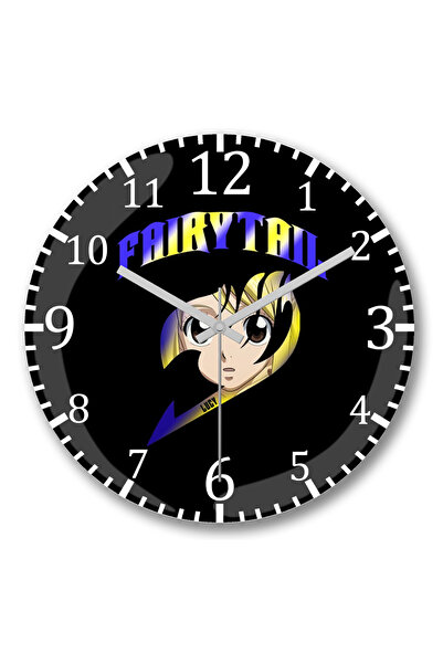 BASKI DÜNYASI Ceas de perete Fairy Tail Lucy Inside Guild Symbol din sticlă d...