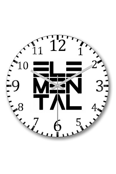 BASKI DÜNYASI Ceas de perete Elemental din sticlă autentică bombată