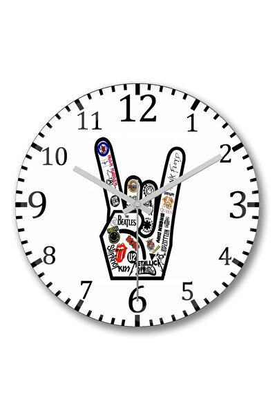 BASKI DÜNYASI Ceas de perete Rock n' Roll din sticlă autentică bombată