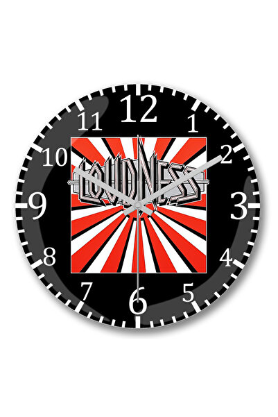 BASKI DÜNYASI Ρολόι τοίχου Loudness με κυρτό γυαλί από αληθινό γυαλί