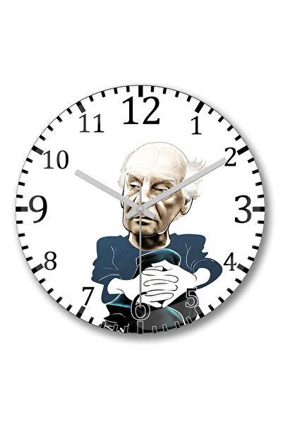 BASKI DÜNYASI Ceas de perete Ziyaver Şencan din sticlă curbată autentică