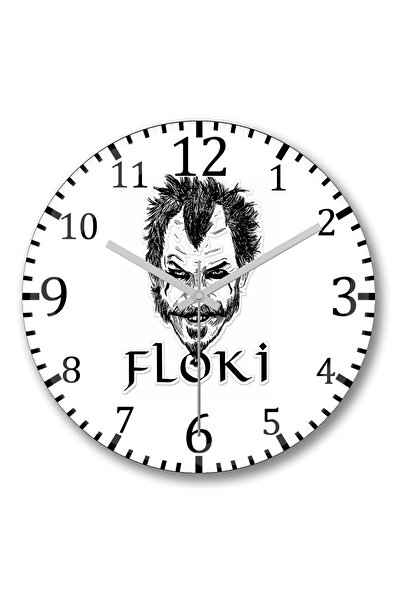 BASKI DÜNYASI ساعة حائط فلوكي دي فايكنج من الزجاج الحقيقي المنحني