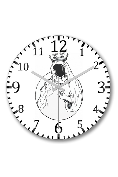 BASKI DÜNYASI Ceas de perete Santidade din sticlă autentică bombată