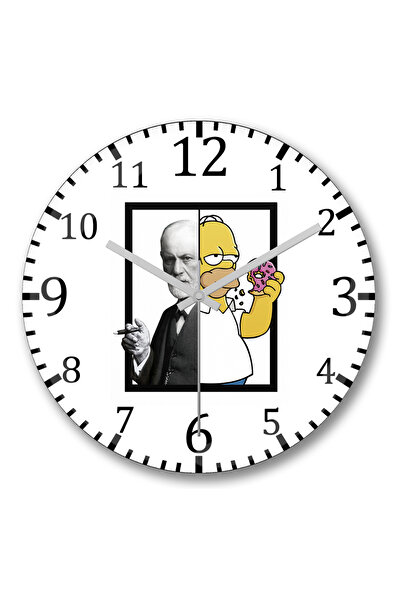 BASKI DÜNYASI Ceas de perete Homer Freud din sticlă de veritabilă sticlă