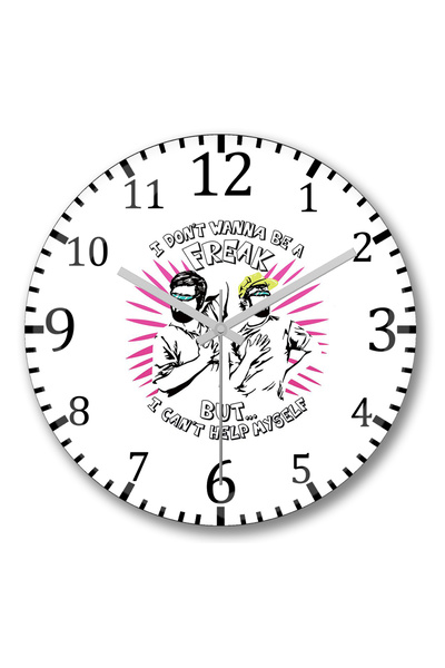 BASKI DÜNYASI ساعة حائط غريبة من الزجاج الحقيقي المنحني