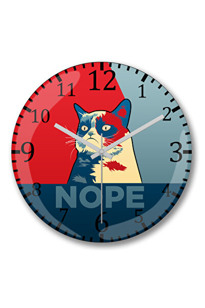 BASKI DÜNYASI ساعة حائط نوبي من الزجاج الحقيقي المنحني