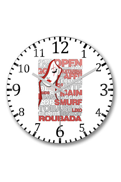 BASKI DÜNYASI ساعة حائط كاتارينا بيك تشعر بالزجاج الحقيقي المنحني