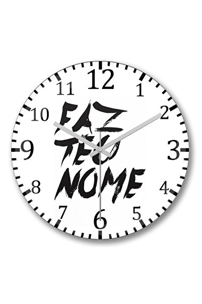 BASKI DÜNYASI Ceas de perete Faz teu Nome din sticlă autentică bombată