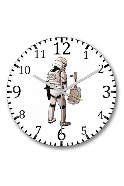 BASKI DÜNYASI Ceas de perete Trooper din sticlă autentică bombată