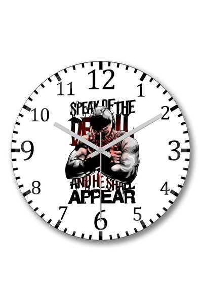 BASKI DÜNYASI ساعة حائط باربا من الزجاج الحقيقي المنحني