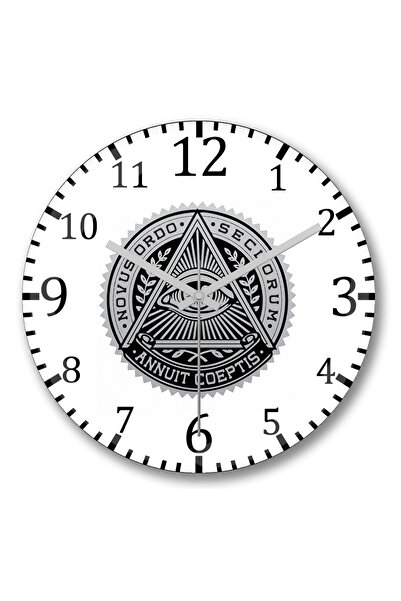 BASKI DÜNYASI ساعة حائط نوفوس أوردو من الزجاج الحقيقي المنحني