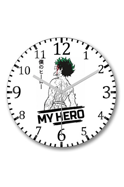 BASKI DÜNYASI Ρολόι τοίχου My Hero Midoriya Izuku με κυρτό γυαλί