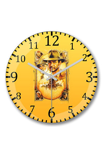 BASKI DÜNYASI Ceas de perete Indi Jones 2 din sticlă autentică bombată