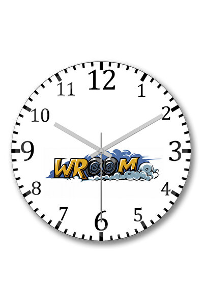 BASKI DÜNYASI Ceas de perete Wroom din sticlă autentică bombată
