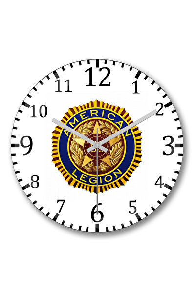 BASKI DÜNYASI ساعة حائط ليجيون من الزجاج الحقيقي المنحني