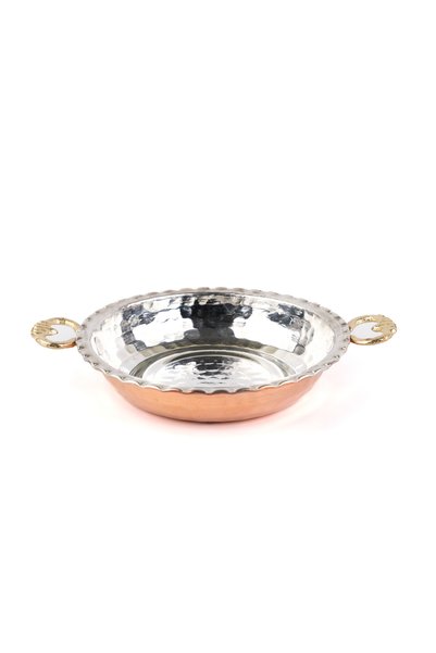 Zinnun Copper Plate Breakfast Snack Bowl Set of 6 Pan Look 11 cm