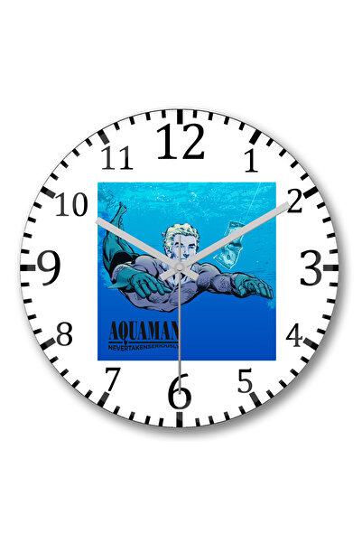 BASKI DÜNYASI Ceas de perete Liga Justiției Never Taken Seriously din sticlă autentică