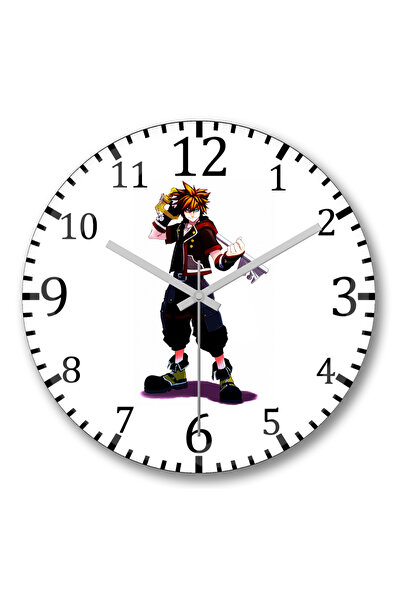 BASKI DÜNYASI Ρολόι τοίχου Keyheart με κυρτό γυαλί από αληθινό γυαλί