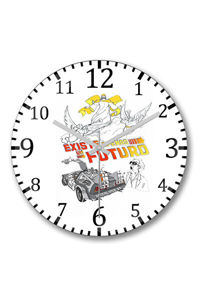 BASKI DÜNYASI Ceas de perete King De Volta Para O Futuro din sticlă autentică...