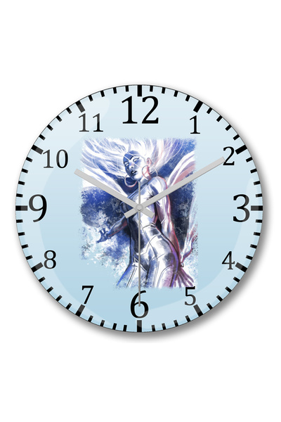 BASKI DÜNYASI ساعة حائط ستورم من الزجاج الحقيقي المنحني