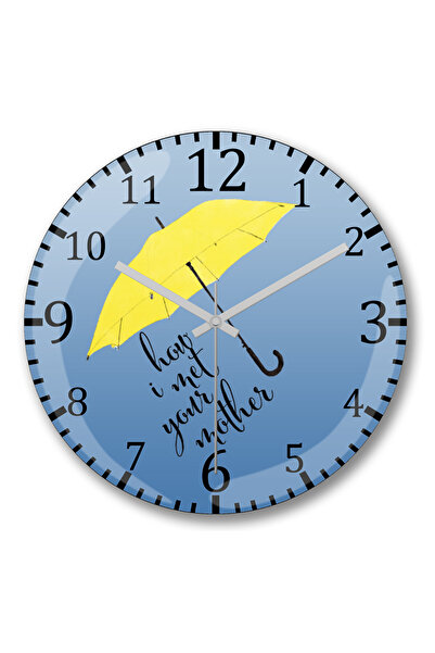 BASKI DÜNYASI Стенен часовник „Как се запознах с майка ви“ от извито истинско...