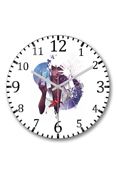 BASKI DÜNYASI Ceas de perete Abstratus din sticlă autentică bombată