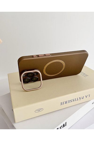 KILIF HOUSE حافظة متوافقة مع هاتف Iphone 15 Plasma Magsafe مع حامل وواقي للعدسات