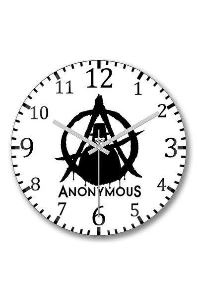 BASKI DÜNYASI Ceas de perete Anonymous V For Vendetta din sticlă autentică bombată