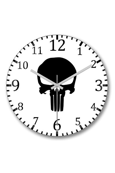 BASKI DÜNYASI Ceas de perete Punisher1 din sticlă autentică bombată