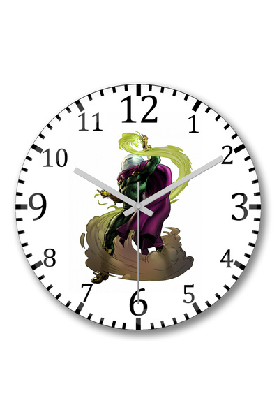 BASKI DÜNYASI ساعة حائط ميستيريو من الزجاج الحقيقي المنحني