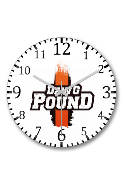 BASKI DÜNYASI Ceas de perete NFL Cleveland Browns Dawg Pound din sticlă de ve...