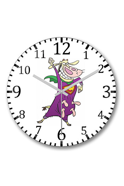 BASKI DÜNYASI Ceas de perete Super Vaca din sticlă autentică bombată