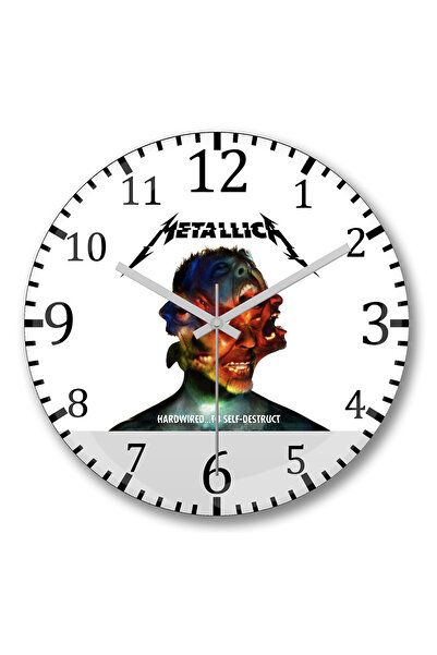 BASKI DÜNYASI Ceas de perete Metallica1 din sticlă autentică bombată