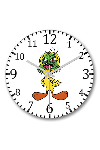 BASKI DÜNYASI ساعة حائط مخيفة من الزجاج الحقيقي المنحني