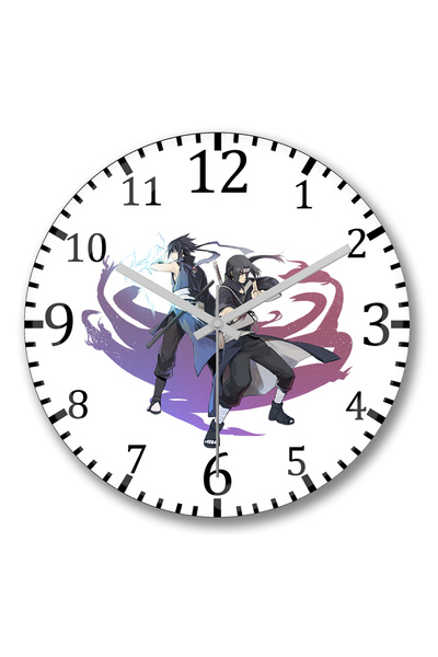 BASKI DÜNYASI ساعة حائط ناروتو 3 من الزجاج الحقيقي المنحني